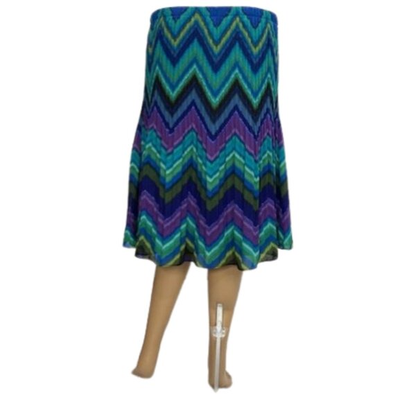 Allison Taylor Colorful Chevron Midi Skirt - Picture 3 of 4